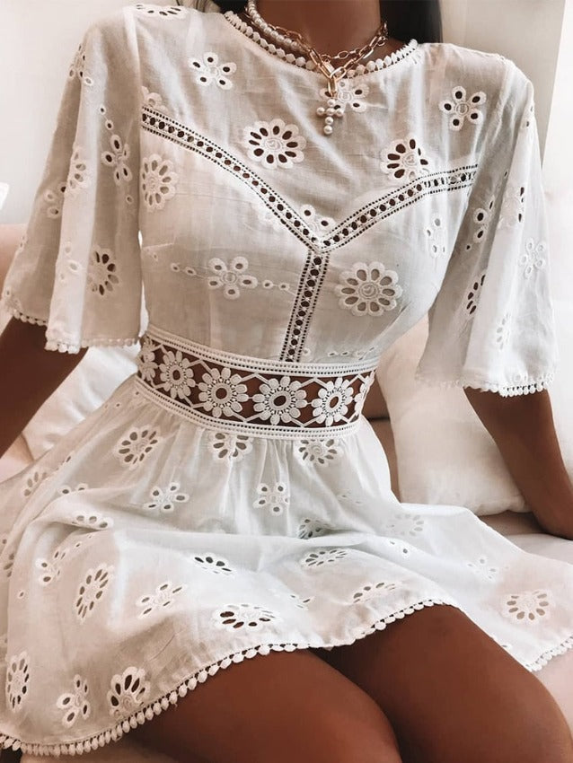 LANA EMBROIDERED DRESS