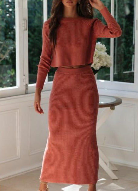 ELLADA KNIT SWEATER & SKIRT SET