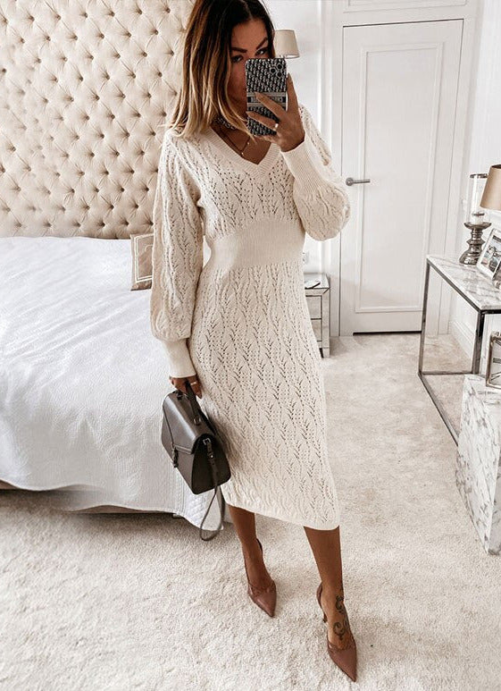 COZY KNIT MIDI DRESS